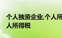个人独资企业,个人所得税 个人独资企业的个人所得税