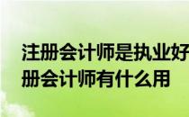 注册会计师是执业好还是非执业好 非执业注册会计师有什么用