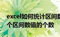 excel如何统计区间数量 如何用excel统计某个区间数值的个数