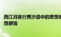 西江月夜行黄沙道中的思想感情情 西江月夜行黄沙道中的思想感情