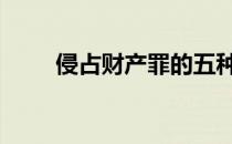 侵占财产罪的五种类型 侵占财产罪