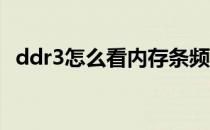 ddr3怎么看内存条频率 怎么看内存条频率