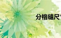 分格缝尺寸 分格缝