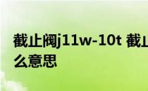 截止阀j11w-10t 截止阀J11T16DN100是什么意思