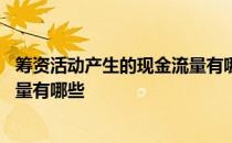 筹资活动产生的现金流量有哪些类型 筹资活动产生的现金流量有哪些