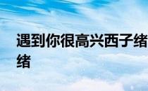 遇到你很高兴西子绪书评 遇到你很高兴西子绪