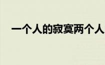 一个人的寂寞两个人的错的歌词是什么歌