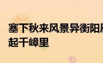 塞下秋来风景异衡阳雁去无留意四面边声连角起千嶂里