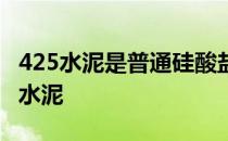 425水泥是普通硅酸盐水泥吗 425普通硅酸盐水泥