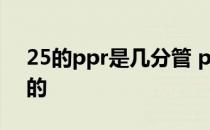 25的ppr是几分管 ppr4分管是20的还是25的