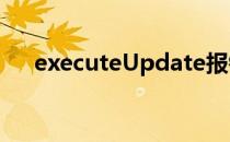 executeUpdate报错 executeupdate