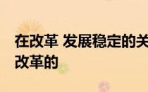 在改革 发展稳定的关系中 社会稳定是发展与改革的