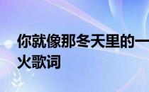 你就像那冬天里的一把火歌词 冬天里的一把火歌词