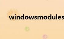 windowsmodulesinstallerworker是