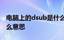 电脑上的dsub是什么意思 电脑显示DSUB什么意思