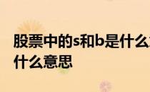 股票中的s和b是什么意思啊 股票中的S和B是什么意思