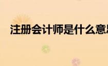 注册会计师是什么意思 会计师是什么意思