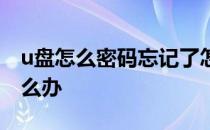 u盘怎么密码忘记了怎么办 u盘密码忘记了怎么办