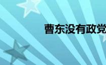 曹东没有政党为什么被禁？