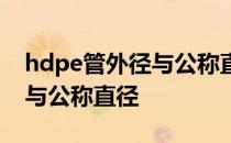 hdpe管外径与公称直径的区别 hdpe管外径与公称直径