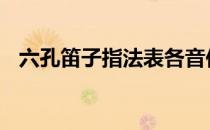 六孔笛子指法表各音位置 六孔笛子指法表