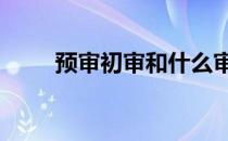 预审初审和什么审 预审什么叫预审