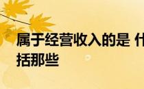 属于经营收入的是 什么是经营性收入具体包括那些