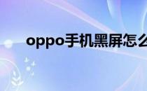 oppo手机黑屏怎么办其他的都没问题