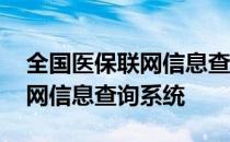 全国医保联网信息查询系统官网 全国医保联网信息查询系统