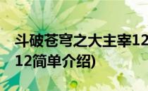 斗破苍穹之大主宰12(对于斗破苍穹之大主宰12简单介绍)