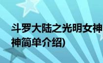 斗罗大陆之光明女神(对于斗罗大陆之光明女神简单介绍)