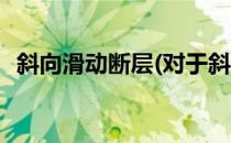 斜向滑动断层(对于斜向滑动断层简单介绍)