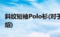 斜纹短袖Polo衫(对于斜纹短袖Polo衫简单介绍)