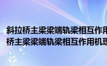 斜拉桥主梁梁端轨梁相互作用机理及计算方法研究(对于斜拉桥主梁梁端轨梁相互作用机理及计算方法研究简单介绍)