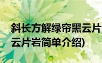 斜长方解绿帘黑云片岩(对于斜长方解绿帘黑云片岩简单介绍)