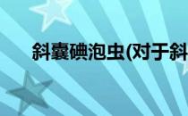 斜囊碘泡虫(对于斜囊碘泡虫简单介绍)