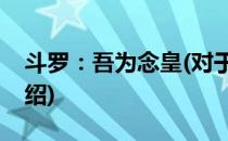 斗罗：吾为念皇(对于斗罗：吾为念皇简单介绍)