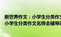 新世界作文：小学生分类作文名师全辅导(对于新世界作文：小学生分类作文名师全辅导简单介绍)