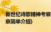 新世纪诗歌精神考察(对于新世纪诗歌精神考察简单介绍)