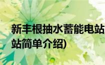 新丰根抽水蓄能电站(对于新丰根抽水蓄能电站简单介绍)