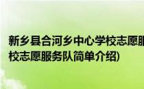 新乡县合河乡中心学校志愿服务队(对于新乡县合河乡中心学校志愿服务队简单介绍)