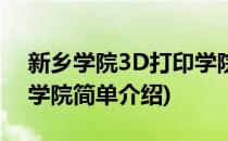 新乡学院3D打印学院(对于新乡学院3D打印学院简单介绍)