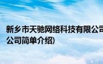 新乡市天驰网络科技有限公司(对于新乡市天驰网络科技有限公司简单介绍)