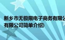 新乡市无极限电子商务有限公司(对于新乡市无极限电子商务有限公司简单介绍)