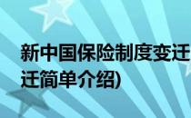 新中国保险制度变迁(对于新中国保险制度变迁简单介绍)