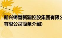 新兴铸管新疆控股集团有限公司(对于新兴铸管新疆控股集团有限公司简单介绍)