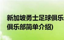 新加坡勇士足球俱乐部(对于新加坡勇士足球俱乐部简单介绍)