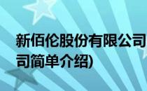 新佰伦股份有限公司(对于新佰伦股份有限公司简单介绍)