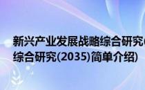 新兴产业发展战略综合研究(2035)(对于新兴产业发展战略综合研究(2035)简单介绍)