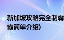 新加坡攻略完全制霸(对于新加坡攻略完全制霸简单介绍)